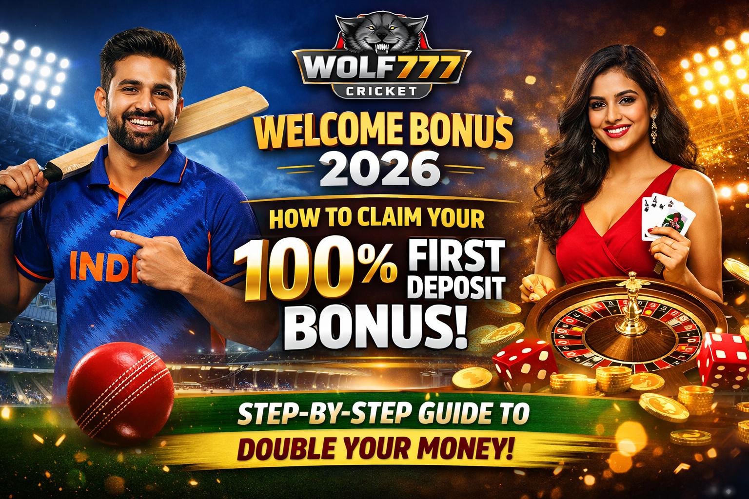 You are currently viewing Wolf777 Cricket Welcome Bonus 2026: How to Claim Your 100% First Deposit Bonus