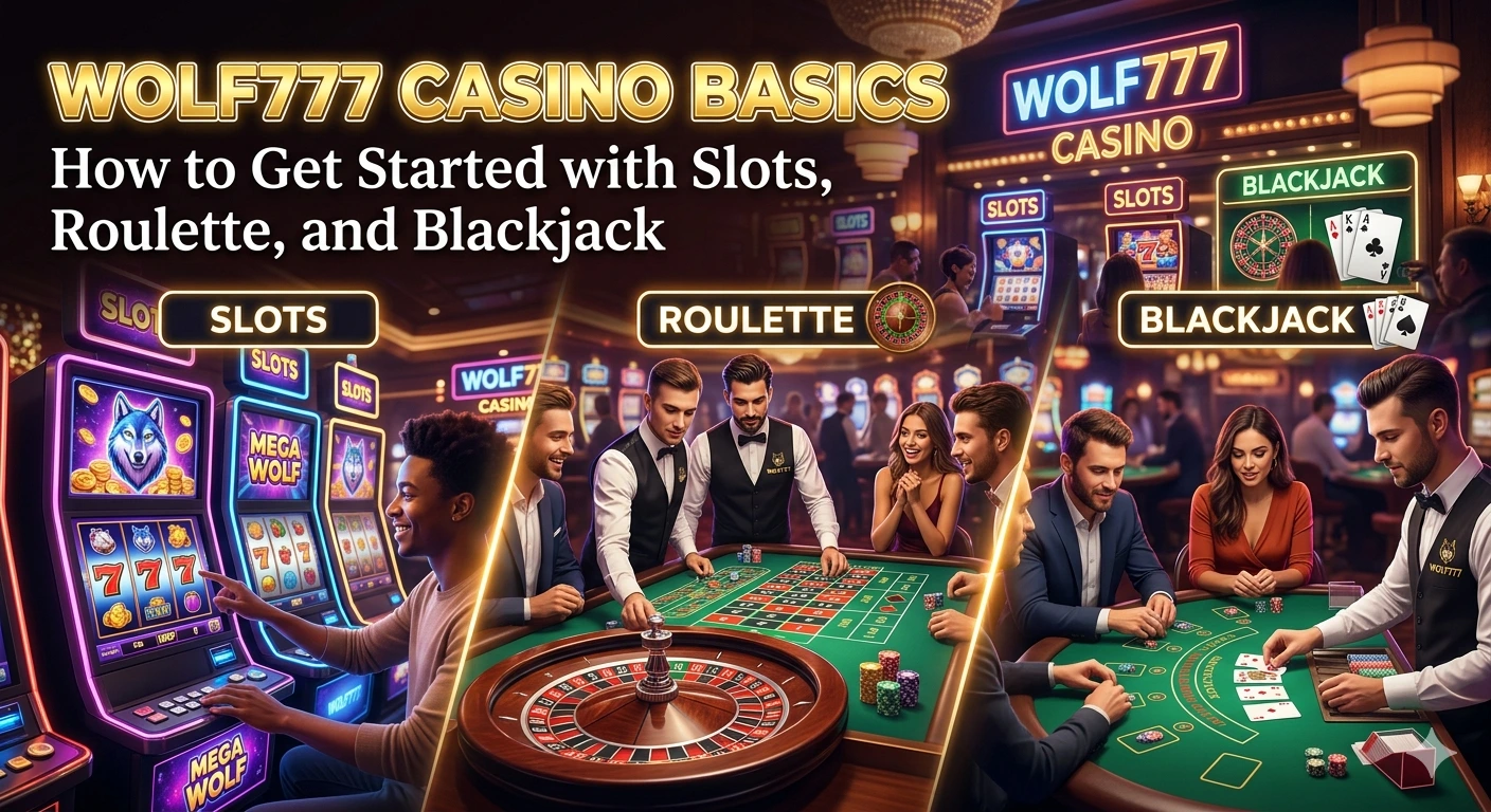Read more about the article Wolf777 Casino Basics: How to Get Started with Slots, Roulette, and Blackjack