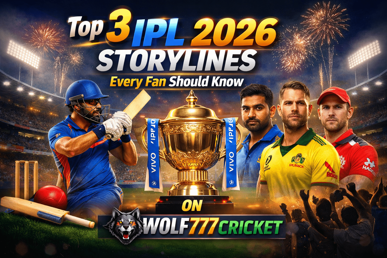 You are currently viewing Top 3 IPL 2026 Storylines Every Fan Should Know on Wolf777Cricket