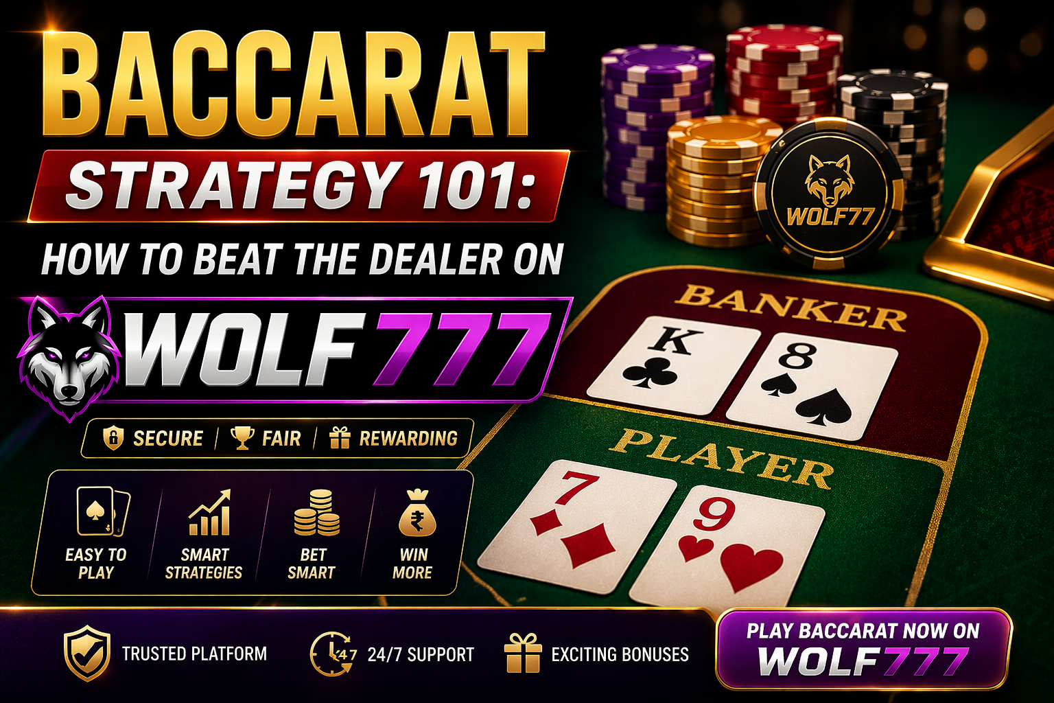 You are currently viewing Baccarat Strategy 101: How to Beat the Dealer on Wolf777